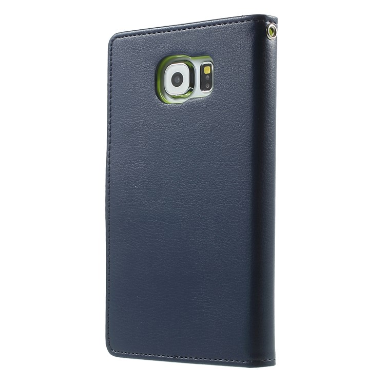 Mercury GOOSPERY Diary Card Slots Leather Case for Samsung Galaxy S6 G920 - Blue-2