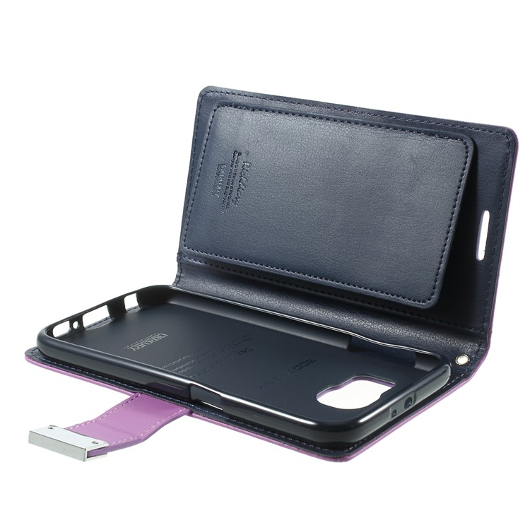 Mercury GOOSPERY Diary Card Slots Leather Case for Samsung Galaxy S6 G920 - Purple-6