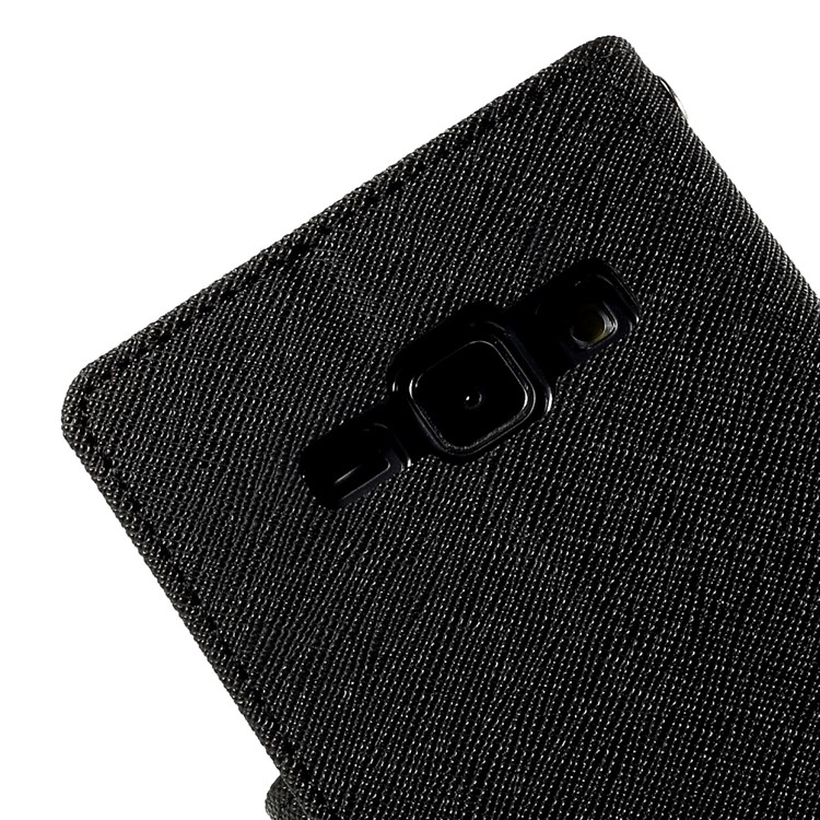 MERCURY Goospery Wallet Leather Case for Samsung Galaxy J1 / J1 4G with Stand - Black-5