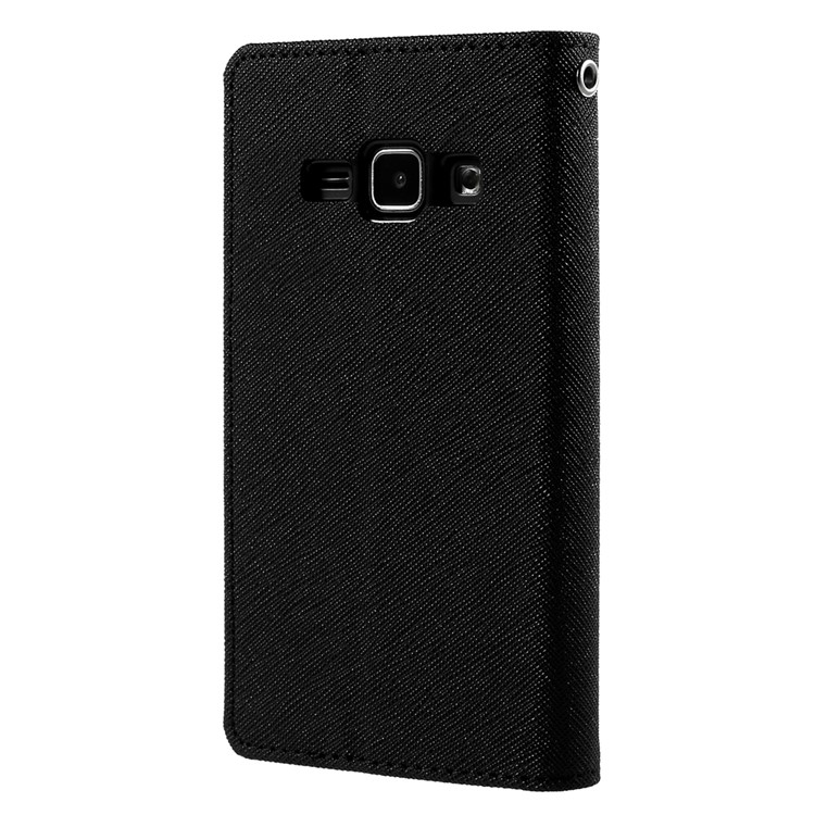 MERCURY Goospery Wallet Leather Case for Samsung Galaxy J1 / J1 4G with Stand - Black-8