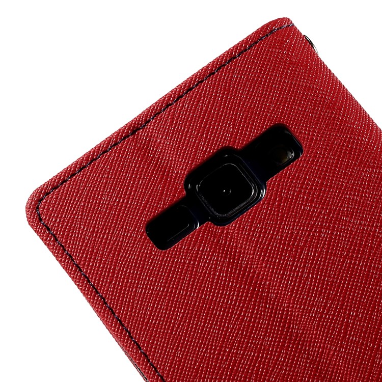 MERCURY Goospery Magnetic Leather Stand Case for Samsung Galaxy J1 / J1 4G - Red-3