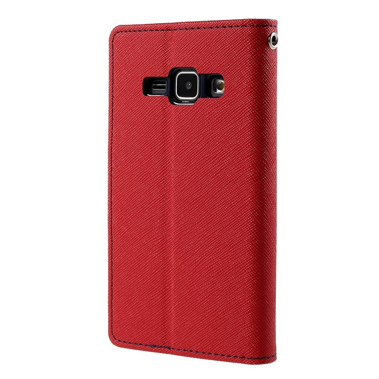 MERCURY Goospery Magnetic Leather Stand Case for Samsung Galaxy J1 / J1 4G - Red-6