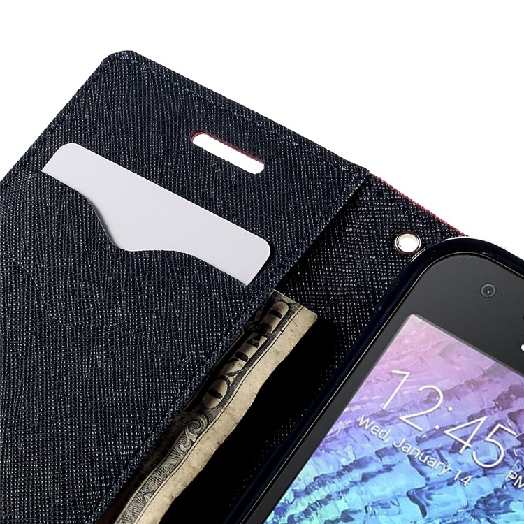 MERCURY Goospery Magnetic Leather Stand Cover for Samsung Galaxy J1 / J1 4G - Rose-10