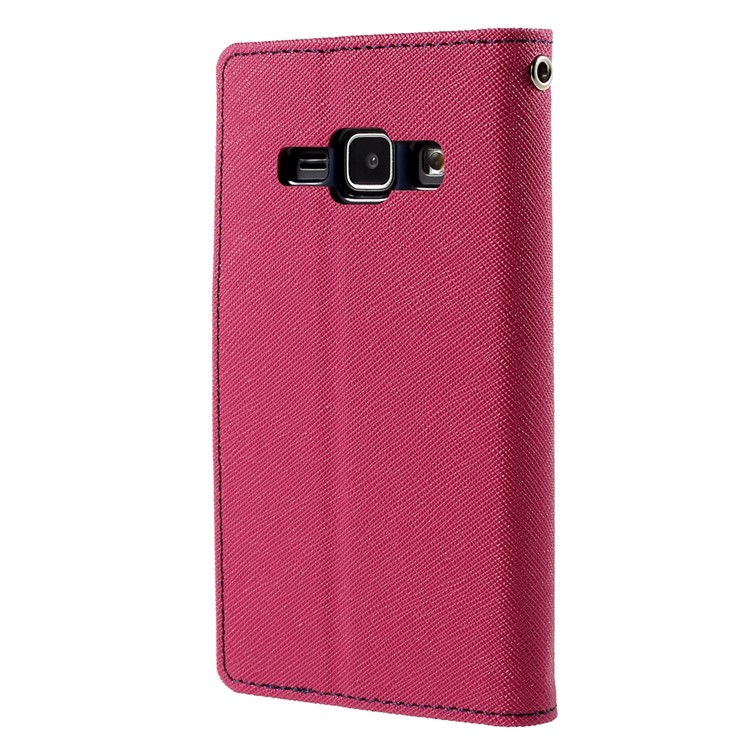 MERCURY Goospery Magnetic Leather Stand Cover for Samsung Galaxy J1 / J1 4G - Rose-2