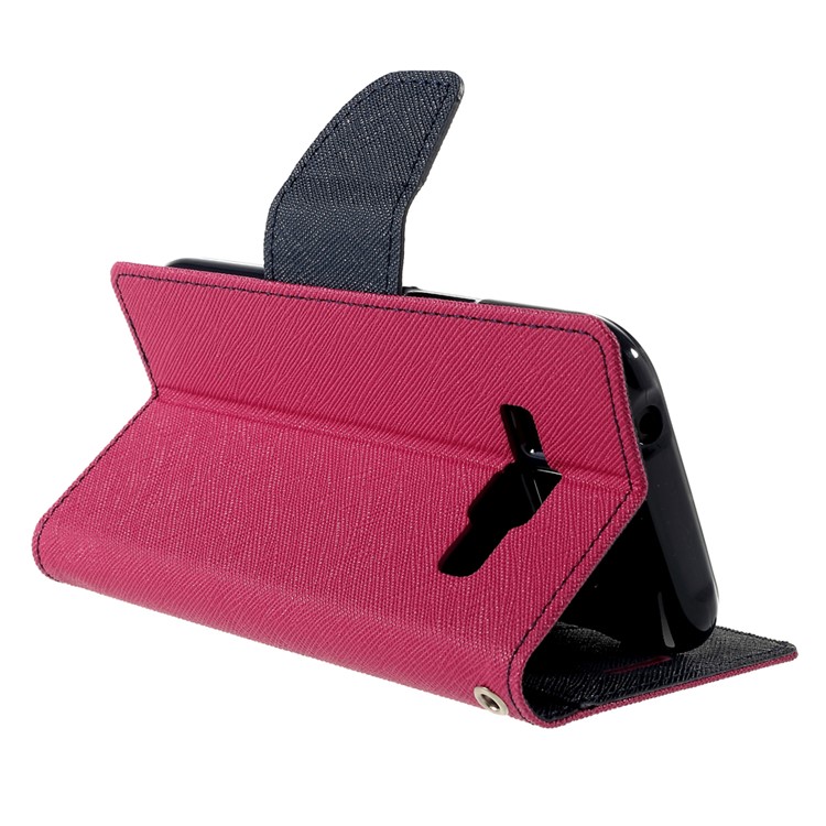 MERCURY Goospery Magnetic Leather Stand Cover for Samsung Galaxy J1 / J1 4G - Rose-5