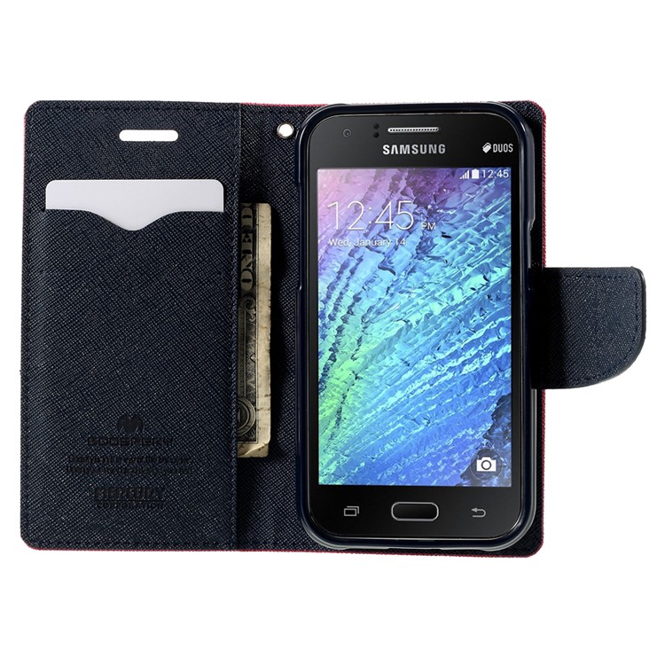 MERCURY Goospery Magnetic Leather Stand Cover for Samsung Galaxy J1 / J1 4G - Rose-6