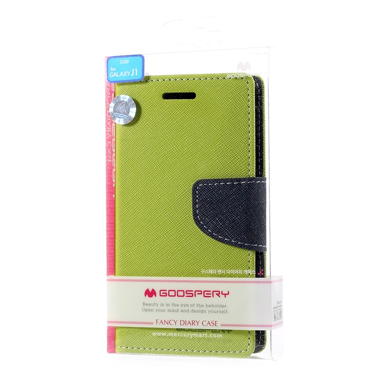 MERCURY Goospery PU Leather Stand Case for Samsung Galaxy J1 / J1 4G - Green-11