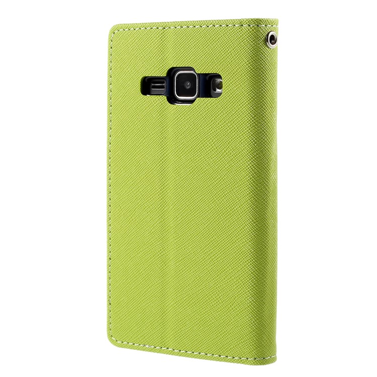 MERCURY Goospery PU Leather Stand Case for Samsung Galaxy J1 / J1 4G - Green-2