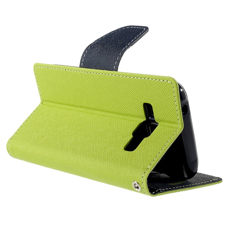 MERCURY Goospery PU Leather Stand Case for Samsung Galaxy J1 / J1 4G - Green-5
