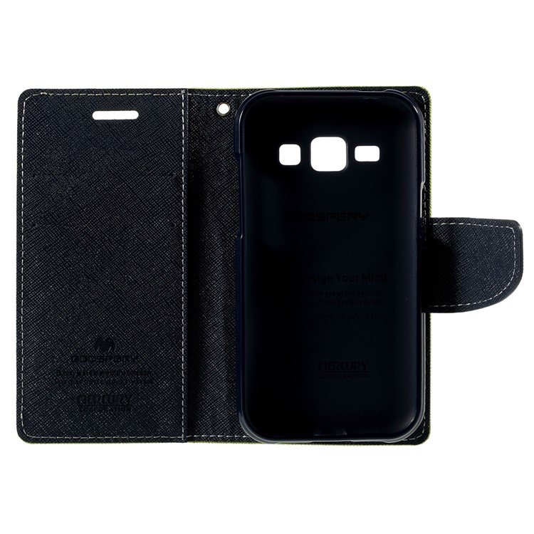 MERCURY Goospery PU Leather Stand Case for Samsung Galaxy J1 / J1 4G - Green-7