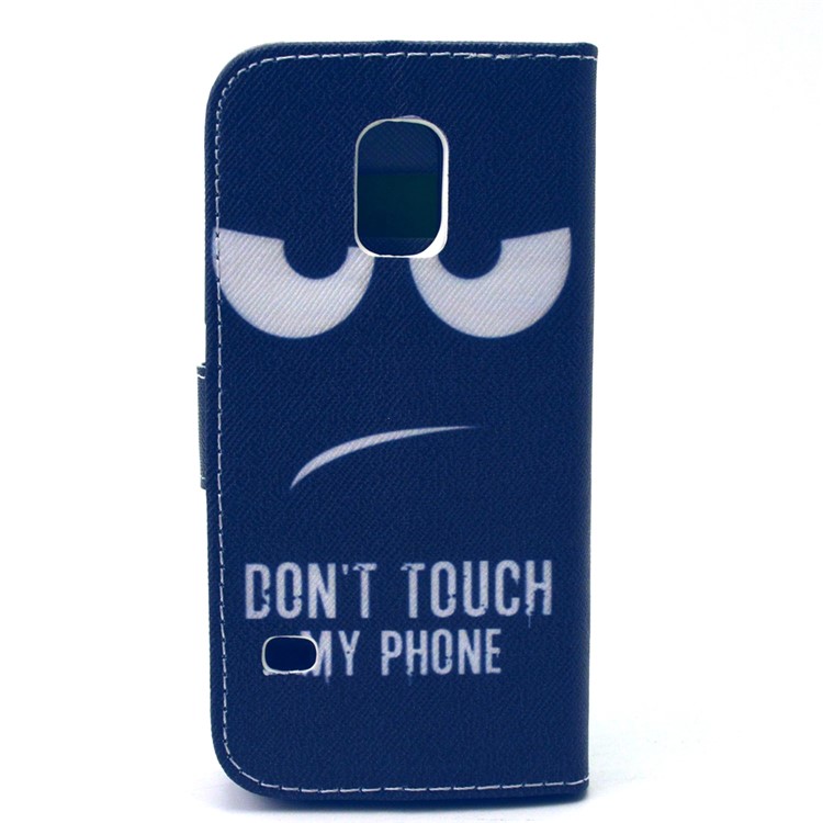 Wallet Leather Stand Cover for Samsung Galaxy S5 mini G800 - Do not Touch My Phone-2