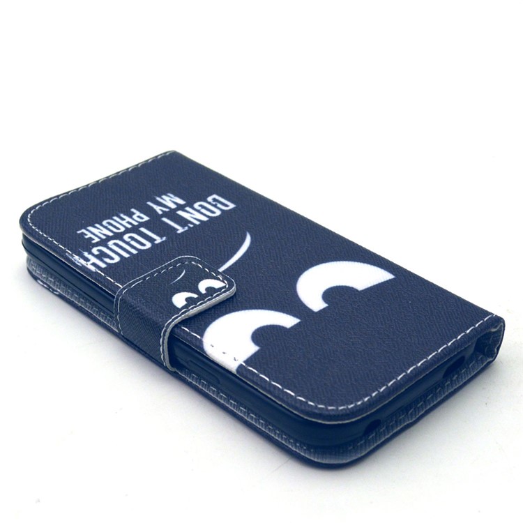 Wallet Leather Stand Cover for Samsung Galaxy S5 mini G800 - Do not Touch My Phone-3