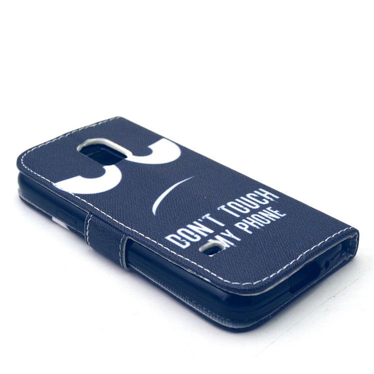 Wallet Leather Stand Cover for Samsung Galaxy S5 mini G800 - Do not Touch My Phone-4