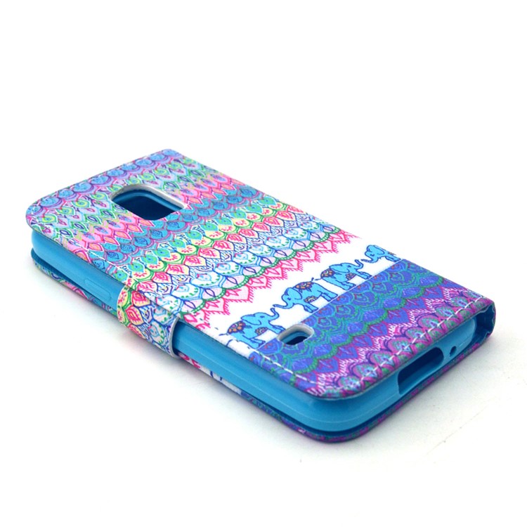 Geometric Figure PU Leather Card Holder Cover for Samsung Galaxy S5 mini G800-5