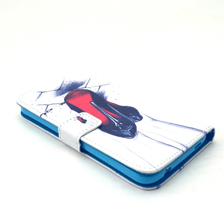Red Bottom High Heeled Shoes Wallet Leather Cover Shell for Samsung Galaxy S5 G900 / S5 Neo-3