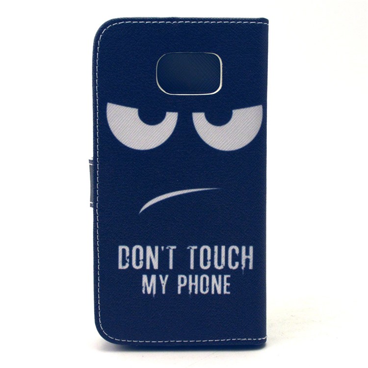 Leather Folio Protective Phone Case for Galaxy S6 G920 - Do Not Touch My Phone-3