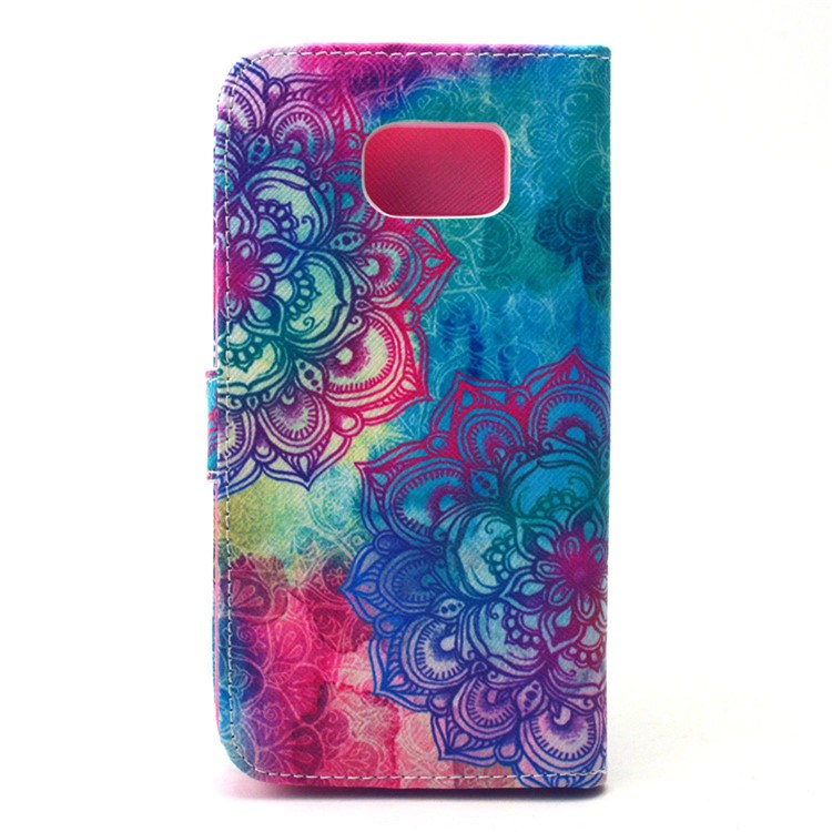 Wallet Leather Mobile Case for Samsung Galaxy S6 G920 - Elegant Mandala Pattern-2