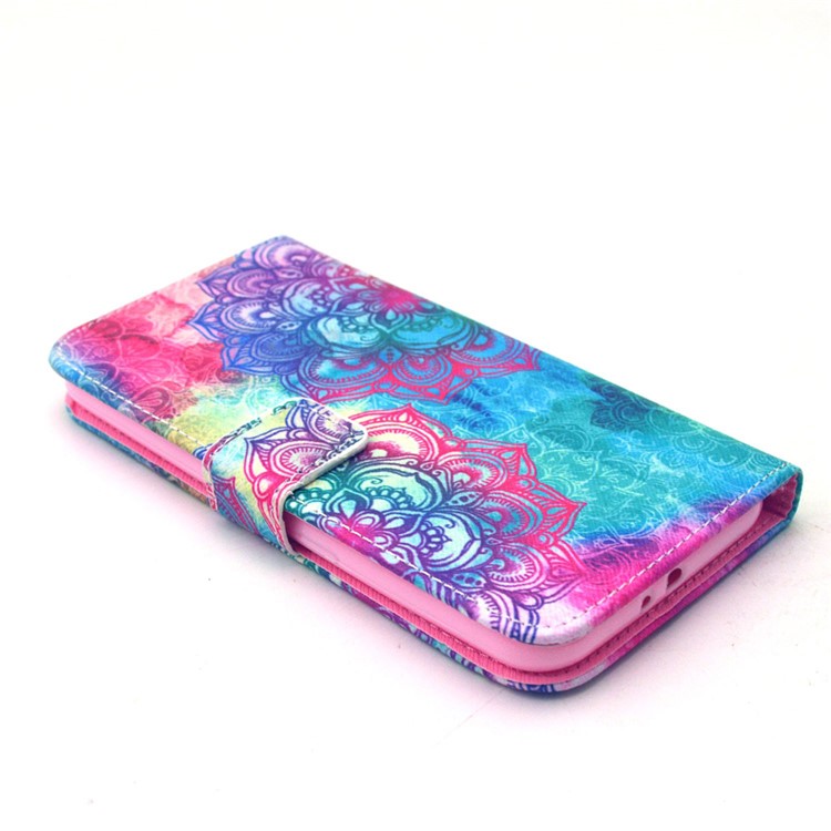 Wallet Leather Mobile Case for Samsung Galaxy S6 G920 - Elegant Mandala Pattern-3