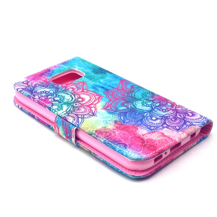 Wallet Leather Mobile Case for Samsung Galaxy S6 G920 - Elegant Mandala Pattern-4