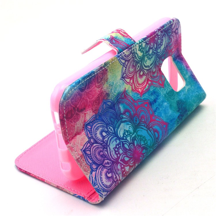 Wallet Leather Mobile Case for Samsung Galaxy S6 G920 - Elegant Mandala Pattern-5