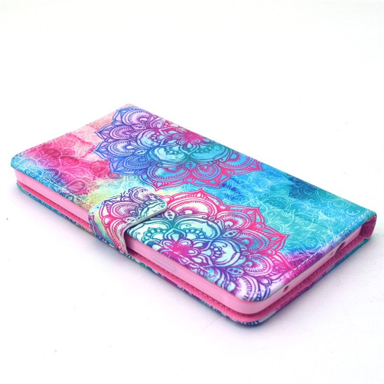 Leather Wallet Protective Case for Galaxy Note 4 N910 - Elegant Mandala Pattern-3
