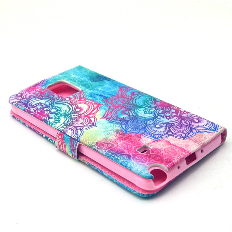 Leather Wallet Protective Case for Galaxy Note 4 N910 - Elegant Mandala Pattern-4