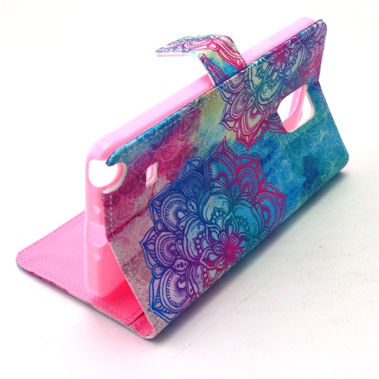 Leather Wallet Protective Case for Galaxy Note 4 N910 - Elegant Mandala Pattern-5