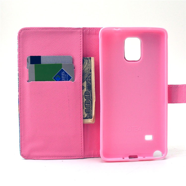 Leather Wallet Protective Case for Galaxy Note 4 N910 - Elegant Mandala Pattern-6