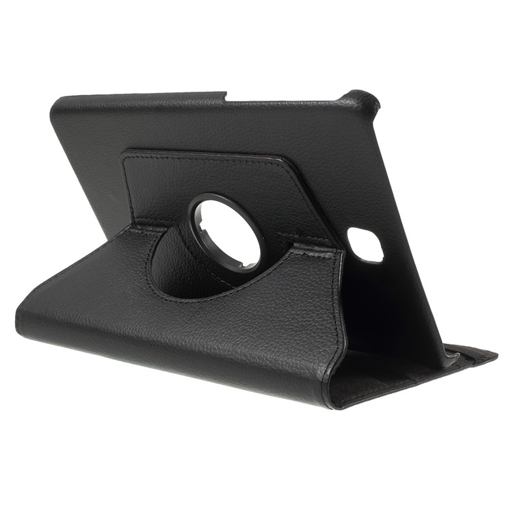 Lychee Grain Leather Case for Samsung Galaxy Tab A 8.0 T350 with 360 Degree Rotary Stand - Black-5