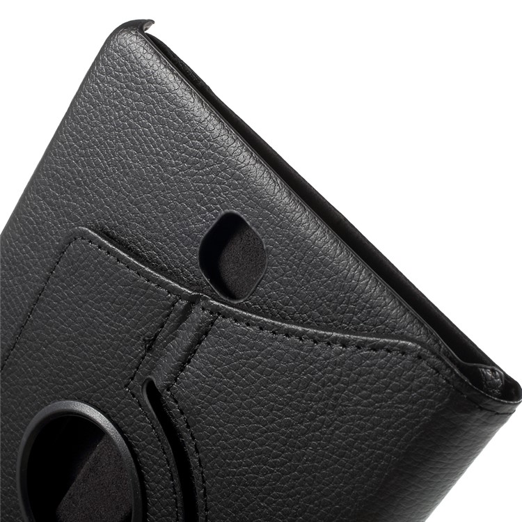 Lychee Grain Leather Case for Samsung Galaxy Tab A 8.0 T350 with 360 Degree Rotary Stand - Black-7