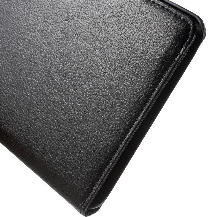 Lychee Grain Leather Case for Samsung Galaxy Tab A 8.0 T350 with 360 Degree Rotary Stand - Black-8