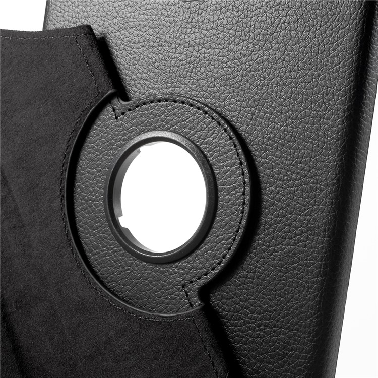 Lychee Grain Leather Case for Samsung Galaxy Tab A 8.0 T350 with 360 Degree Rotary Stand - Black-9