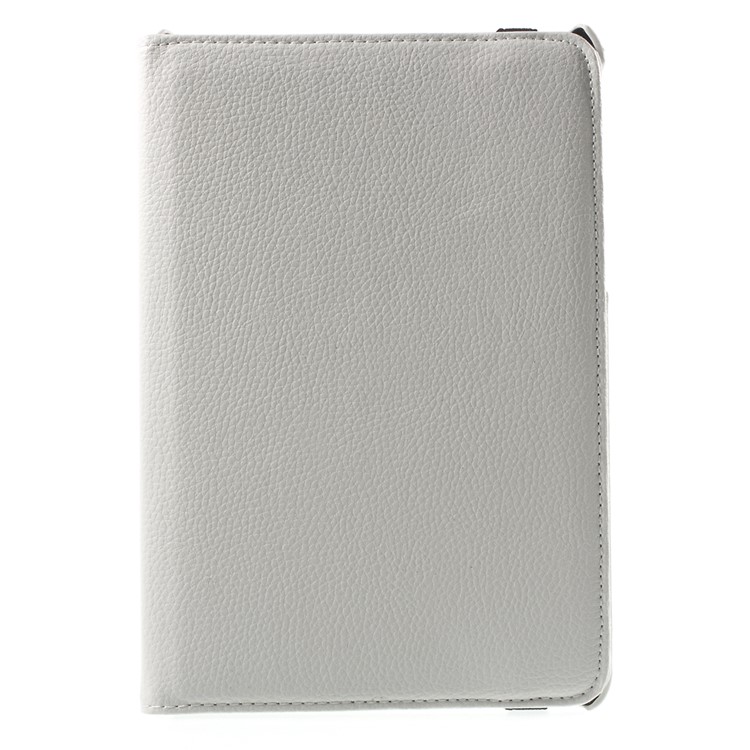 Lychee Grain Leather Case for Samsung Galaxy Tab A 8.0 T350 with 360 Degree Rotary Stand - White-2