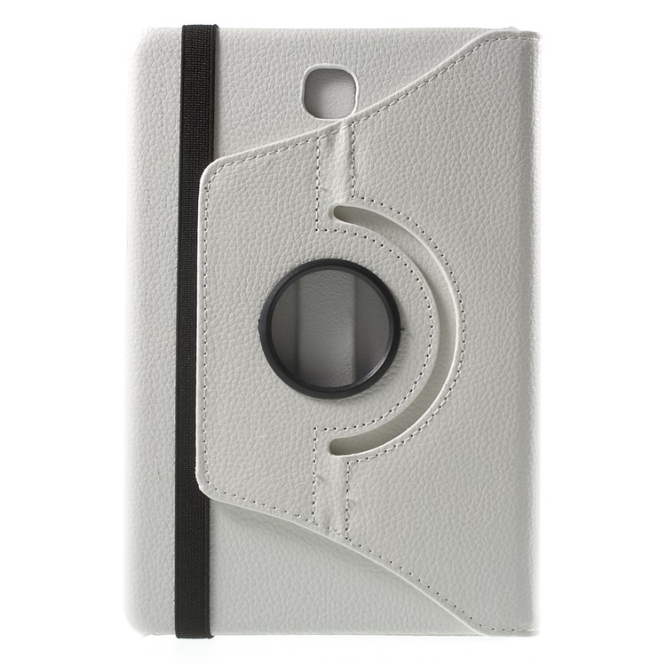 Lychee Grain Leather Case for Samsung Galaxy Tab A 8.0 T350 with 360 Degree Rotary Stand - White-3