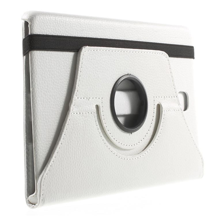 Lychee Grain Leather Case for Samsung Galaxy Tab A 8.0 T350 with 360 Degree Rotary Stand - White-4