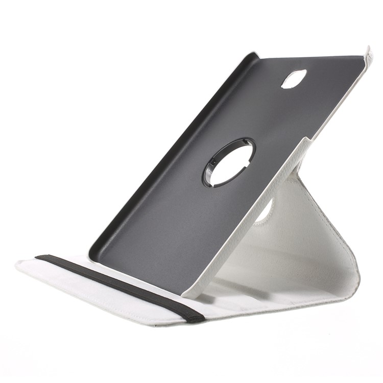 Lychee Grain Leather Case for Samsung Galaxy Tab A 8.0 T350 with 360 Degree Rotary Stand - White-6