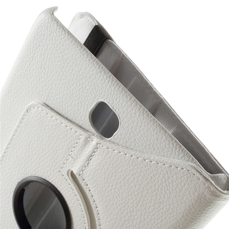 Lychee Grain Leather Case for Samsung Galaxy Tab A 8.0 T350 with 360 Degree Rotary Stand - White-8