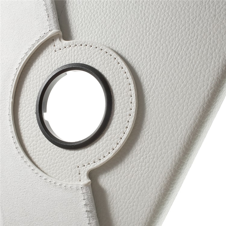Lychee Grain Leather Case for Samsung Galaxy Tab A 8.0 T350 with 360 Degree Rotary Stand - White-9