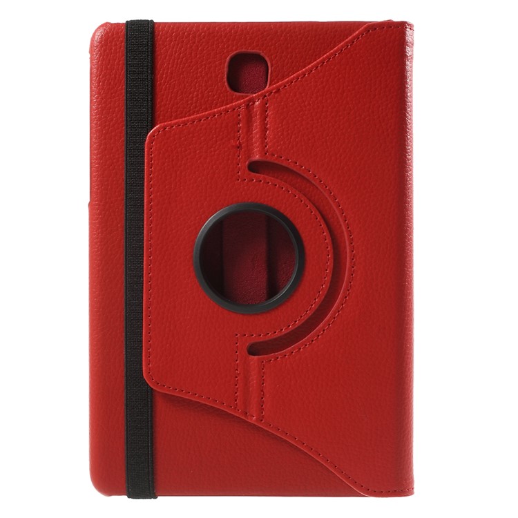 Lychee Grain Leather Case for Samsung Galaxy Tab A 8.0 T350 with 360 Degree Rotary Stand - Red-3
