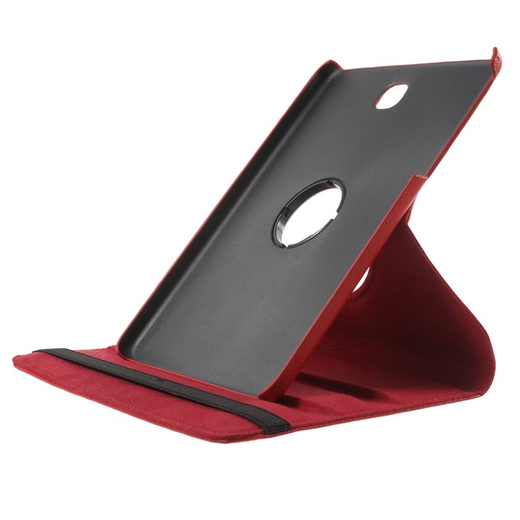 Lychee Grain Leather Case for Samsung Galaxy Tab A 8.0 T350 with 360 Degree Rotary Stand - Red-6