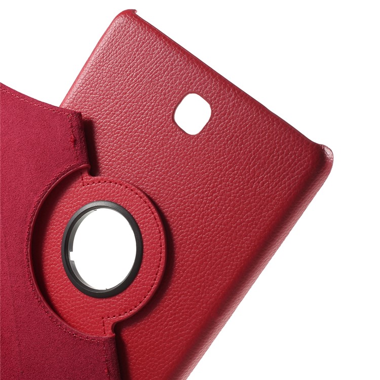 Lychee Grain Leather Case for Samsung Galaxy Tab A 8.0 T350 with 360 Degree Rotary Stand - Red-7