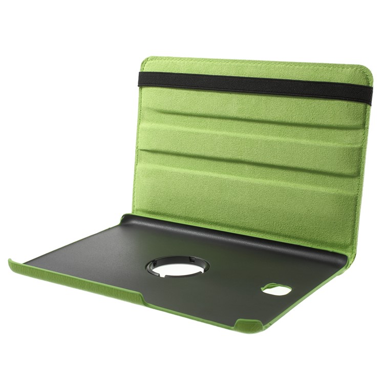 Lychee Grain Leather Cover for Samsung Galaxy Tab A 8.0 T350 with 360 Degree Rotary Stand - Green-10