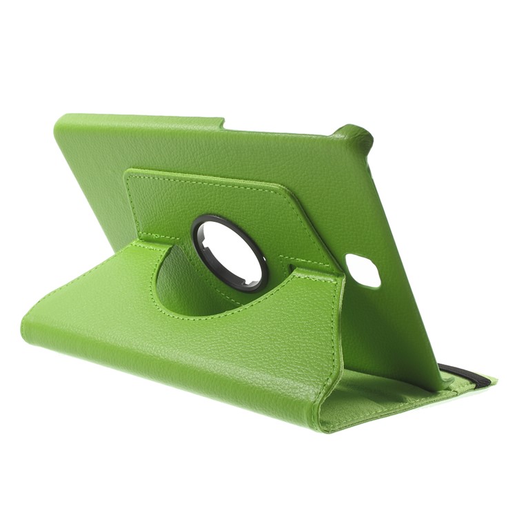 Lychee Grain Leather Cover for Samsung Galaxy Tab A 8.0 T350 with 360 Degree Rotary Stand - Green-5