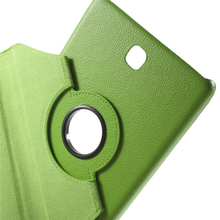 Lychee Grain Leather Cover for Samsung Galaxy Tab A 8.0 T350 with 360 Degree Rotary Stand - Green-7