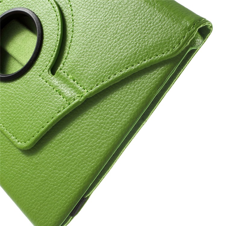 Lychee Grain Leather Cover for Samsung Galaxy Tab A 8.0 T350 with 360 Degree Rotary Stand - Green-8