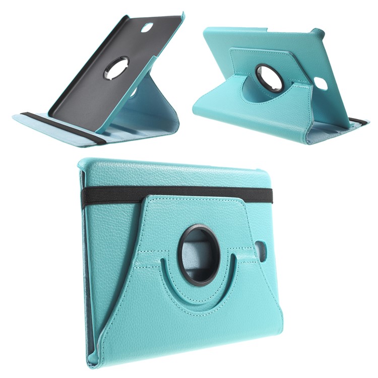 Lychee Grain Leather Rotary Stand Cover for Samsung Galaxy Tab A 8.0 T350 - Baby Blue-1