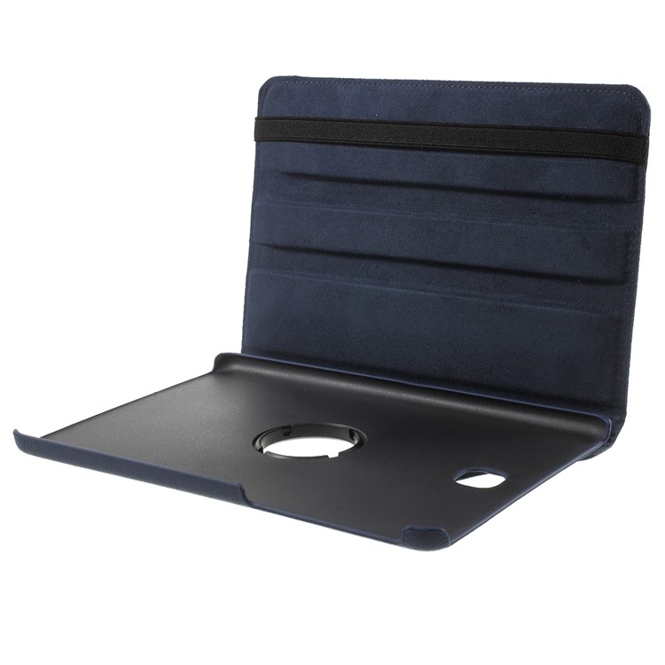 Lychee Grain Leather Rotary Stand Shell for Samsung Galaxy Tab A 8.0 T350 - Deep Blue-10