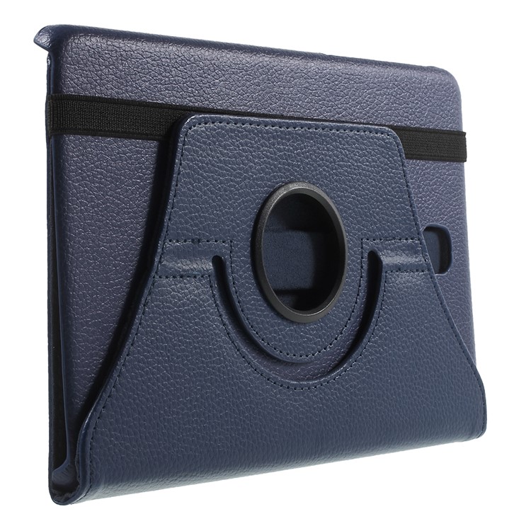 Lychee Grain Leather Rotary Stand Shell for Samsung Galaxy Tab A 8.0 T350 - Deep Blue-4