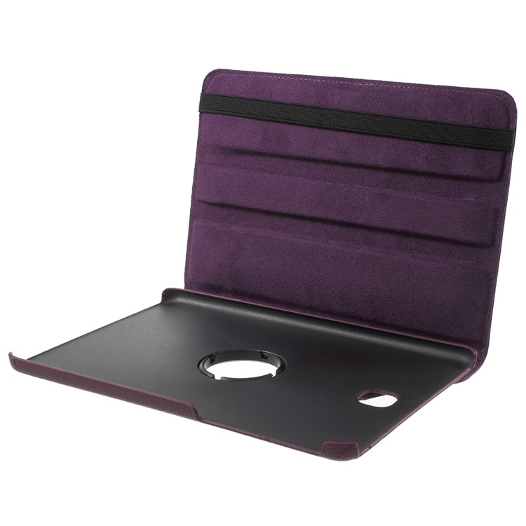 Lychee Grain Leather Rotary Stand Shell for Samsung Galaxy Tab A 8.0 T350 - Purple-10