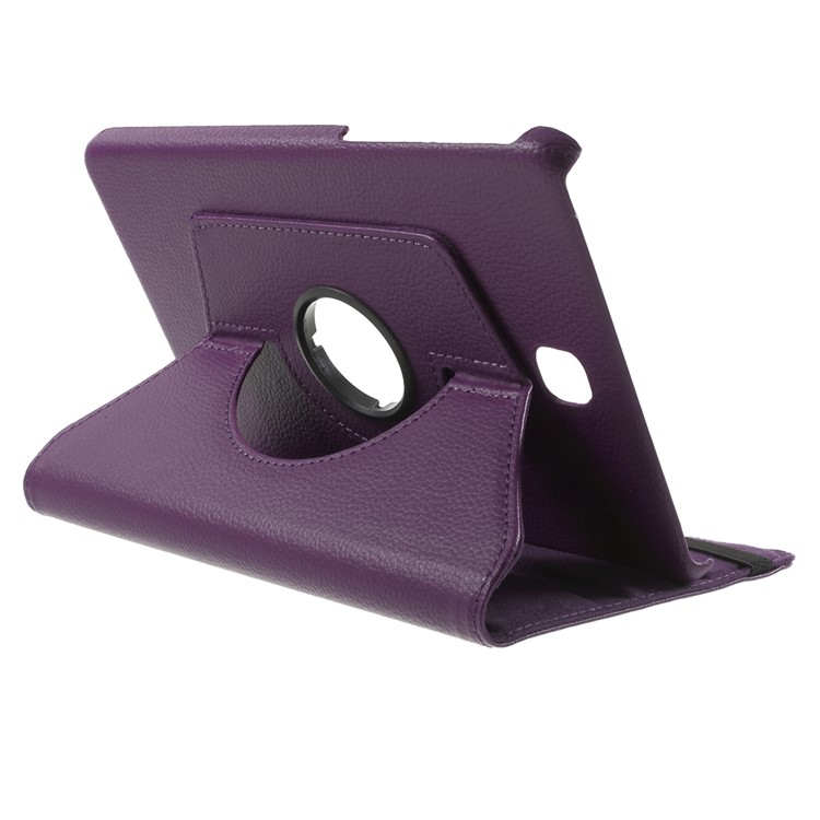 Lychee Grain Leather Rotary Stand Shell for Samsung Galaxy Tab A 8.0 T350 - Purple-5